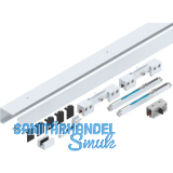 HELM GT-L 80 Beschlagset Glas 8-10,76 mm L=2000mm Deckenmontage silber eloxiert