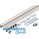 HELM GT-L 80 Beschlagset Glas 8-10,76 mm L=2000mm Deckenmontage Edelstahl-Effekt