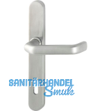 Schmalschild - Halbgarnitur LIVERPOOL - (Innen) PZ92, 8x50, Edelst. matt