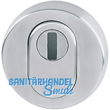 HOPPE Zylinderrosette au�en rund PZ mit Kernziehschutz, Edelstahl matt