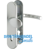 SH-Wechselgarnitur LIEGE-Schild PZ88, ohne Kernziehschutz, Alu silber eloxiert