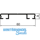 THYSSENKRUPP Syprotech Flachdeckschiene 60/9 gelocht, L=6000 mm, Alu blank