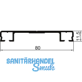 THYSSENKRUPP Syprotech Flachdeckschiene 80/11 ungelocht L=7000 mm Alu blank