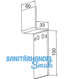 THYSSENKRUPP Syprotech Glashalter f�r Sprossenprofil 60/100, Alu blank