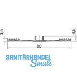 THYSSENKRUPP Syprotech Auflageband 80 f�r Glas, L=30 m, EPDM schwarz