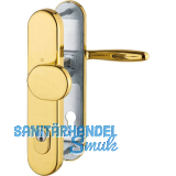 Sicherheits-Wechselgarnitur VERONA mit Kernziehschutz, PZ 88,RC3,Messing poliert