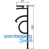 THYSSENKRUPP Syprotech Adapterprofil f�r Regenrinne L=6000 mm Alu blank
