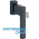 HOPPE Fenstergriff TOULON Sperrzylinder, VK 32-42 mm, Aluminium schwarz matt