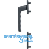 HOPPE Fenstergriff-Halbgarnitur TOULON au�en hoch, Aluminium schwarz matt
