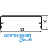 THYSSENKRUPP Syprotech Klipsabdeckung 53/18 Alu anthrazit RAL 7016 L=6000 mm