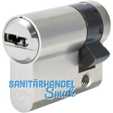 ABUS Einbauhalbzylinder X12R, verschiedensperrend, 55 mm, vernickelt matt