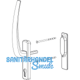 HAUTAU ATRIUM HS Griffgarnitur PZ innen, TS 68-92 mm, Alu silber eloxiert