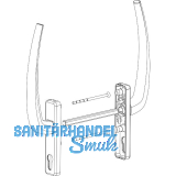 HAUTAU ATRIUM HS Griffgarnitur PZ innen/au�en, TS 68-92 mm, Alu silber eloxiert