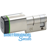 DORMAKABA Digitalhalbzylinder evolo smart EXT, 30 mm, Messing vernickelt matt