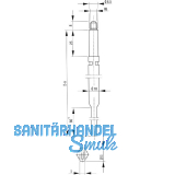 BKS Treibriegelstange 9006, 1414 mm, f�r Planet T�rdichter, unten, verzinkt