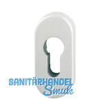 Innenrosette zu Sicherheitsrosette PZ, oval, Aluminium silber eloxiert