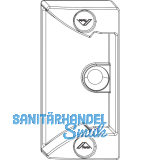 ROTO NX Schn�pper Rahmenteil einfr�sbar 24 mm Falzluft 4 mm 13V silber