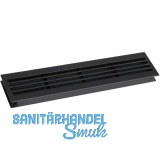 L�ftungsgitter f�r Zimmert�ren 454 x 90 mm TS 35-45 mm Kunststoff schwarz