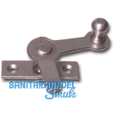 Zungenreiber mit Eisenknopf auf eckiger, gerader Platte, Stahl blank, links, 20