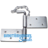 Bauhüttenscharnier 80 mm, Stahl blank Bauhüttenscharnier 80 mm, Stahl blank