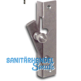 Fensterspreizel mit Messingknopf, links, 45 mm, Stahl blank