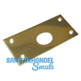 Riegelschlie�blech gerade, mit ovalem Loch, 78 x 34 mm, Messing blank