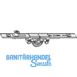 ROTO NT/NX Kantengetriebe mittig/variabel DM 15 mm L= 180 mm 1P Zapfen silber