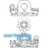 MACO Reparaturset f�r Getriebekasten Ersatzgetriebenuss Dornma� 15 mm
