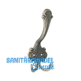 Huthaken Kufstein Breite 58 mm, H�he 148 mm, Zinkdruckguss altmessing br�niert