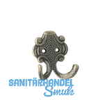 Mantelhaken Kufstein Breite 61 mm, H�he 66 mm,Zinkdruckguss altmessing br�niert