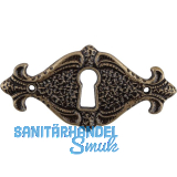Schl�sselschild Faial Breite 78 mm, H�he 38 mm, ZN altmessing br�niert