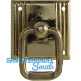 H�ngegriff Landhausstil klein quadratisch, Messing poliert