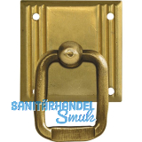 H�ngegriff Landhausstil klein quadratisch, Messing roh