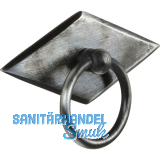 H�ngegriff Karo mit Schild Breite 68 mm, H�he 35 mm, Eisen altverzinnt