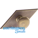 Knopf Karo mit Schild Knopf-� 25 mm, Breite 68 mm, H�he 35 mm, Messing patiniert