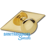 Knopf Karo mit Schild Knopf- � 25 mm, Breite 68 mm, H�he 35 mm, Messing poliert