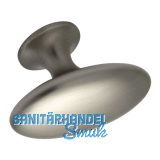 M�belknopf Oval Simple B 60 mm, H 35 mm, Zinkdruckguss Edelstahl Effekt