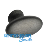 M�belknopf Oval Simple B 60 mm, H 35 mm, Zinkdruckguss antik grau