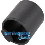 M�belknopf Drum LA 32, Breite 40 mm, Leder/ZN schwarz/schwarz matt