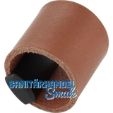 M�belknopf Drum LA 32, Breite 40 mm, Leder/ZN cognac/schwarz matt