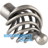 Knopf Cage � 34 mm, Tiefe 50 mm, Stahl altzinn antik