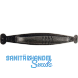 Griff mit Platte Samos LA 96 mm, Breite 153,5 mm, ZN/Stahl eisenf�rbig br�niert