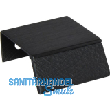 Griffleiste Bench LA 20, L�nge 40 mm, Aluminium schwarz geb�rstet/Leder schwarz
