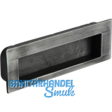 Muschelgriff Nicola B 112,Einlassma� 106,5 x 31 mm,ZN eisenf�rbig geb�rstet matt