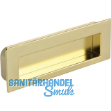 Muschelgriff Nicola B 112, Einlassma� 106,5 x 31 mm, ZN vermessingt poliert