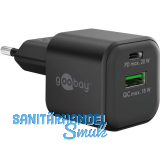 Steckernetzteil Nano USB-A/C max. 20W Schwarz