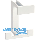 Huthaken Doradus Breite 70 mm, H�he 92 mm, ZN wei� gl�nzend