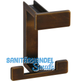 Huthaken Doradus Breite 70 mm, H�he 92 mm, ZN Messing schwarz gebuerstet