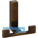 Mantelhaken Doradus 1 Breite 70 mm, H�he 61 mm, ZN Messing schwarz geb�rstet