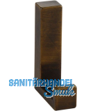 Mantelhaken Doradus 2 Breite 15 mm, H�he 61 mm, ZN Messing schwarz geb�rstet